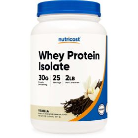 Nutricost Whey Protein Isolate Powder (Vanilla) 2LBS - Gluten Free & Non-GMO