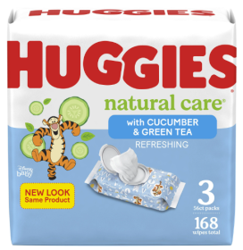 Huggies Natural Care Refreshing Baby Wipes;  Cucumber Scent;  56 Count